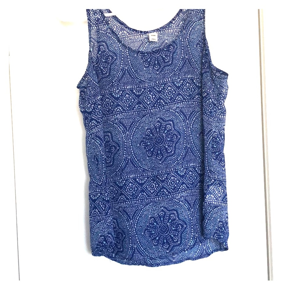 Blue Sheer Tank Top